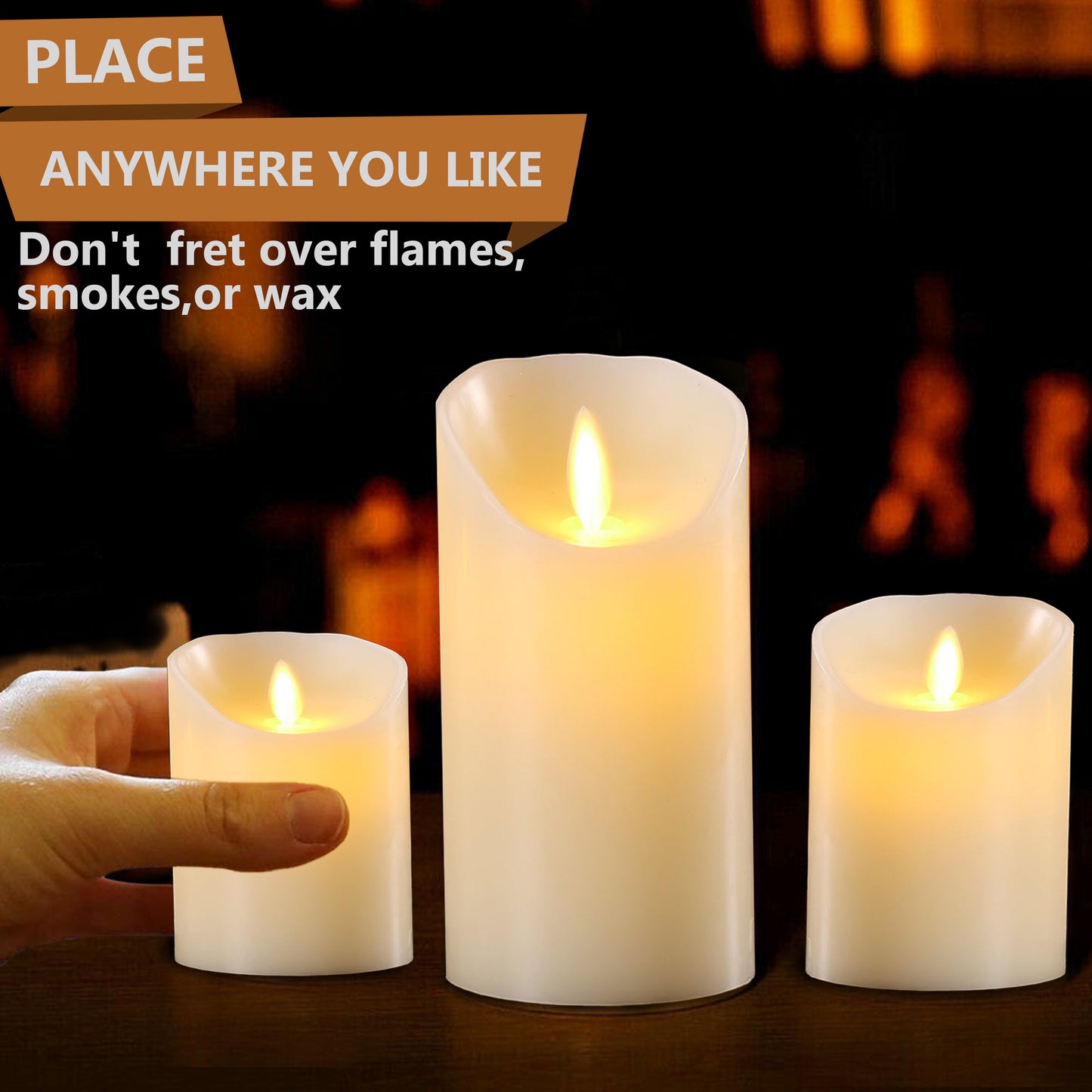 Flame-less LED Candles with Remote