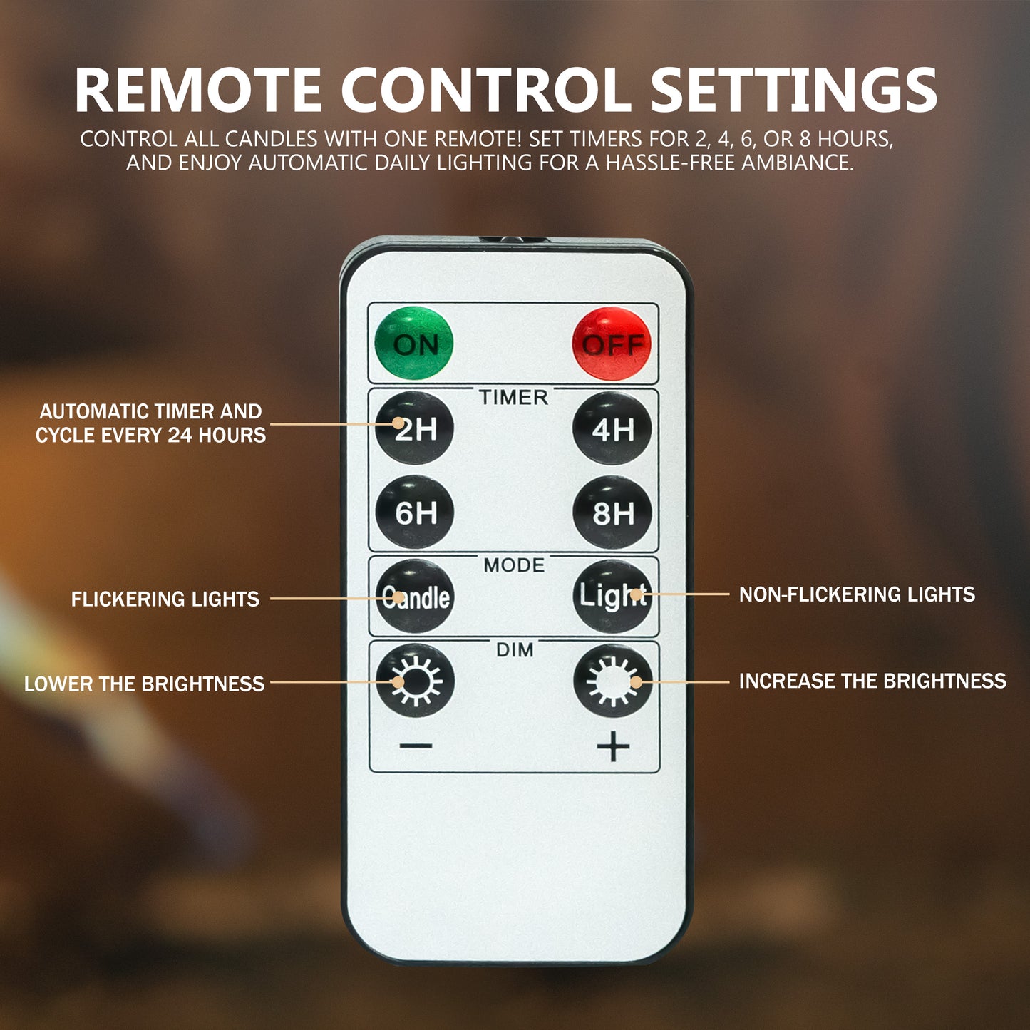 Flame-less LED Candles with Remote