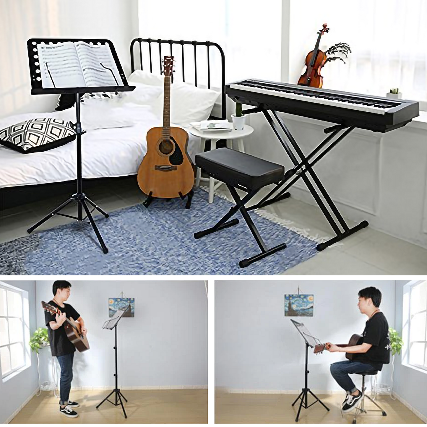 Music Book Holder Tripod Stand