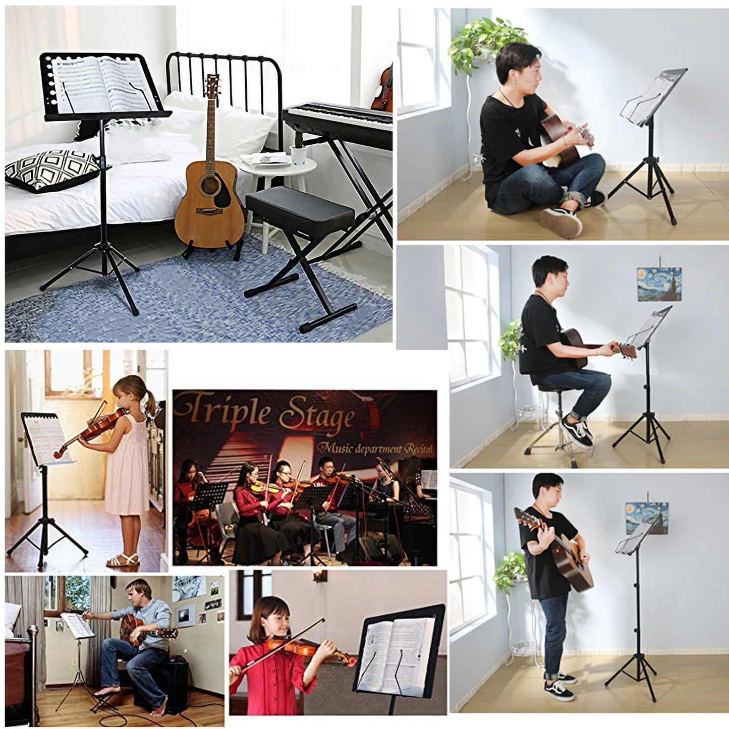 Music Book Holder Tripod Stand